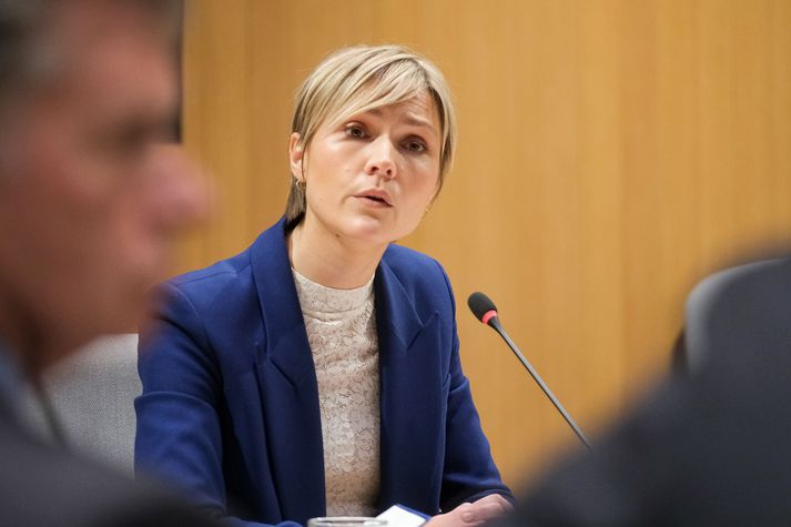 Kristrún Frostadóttir sat fyrir svörum á fundi stjórnskipunar- og eftirlitsnefndar í morgun.