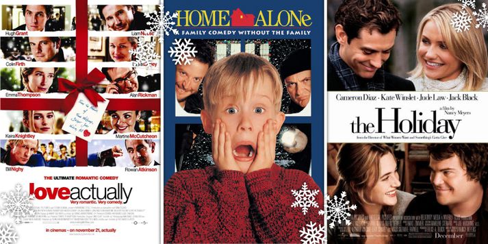 Love Actually, Home Alone og The Holiday höfnuðu í þremur efstu sætunum.