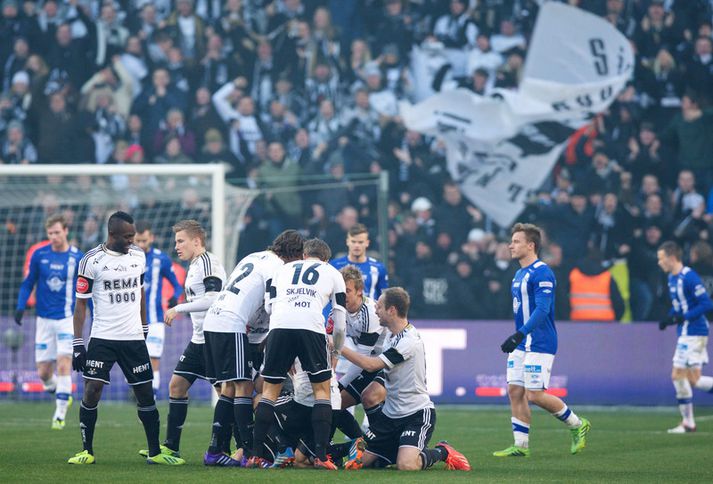 Leikmenn Rosenborg fagna marki.