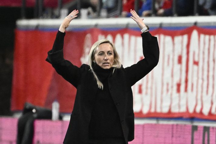 Elísabet Gunnarsdóttir er þjálfari belgíska landsliðsins en hennar konur héldu ekki út í kvöld.