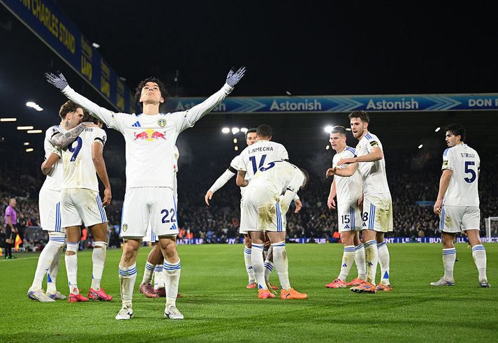 Ao Tanaka tryggði Leeds stig á sjöttu mínútu uppbótartíma.