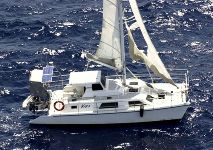 Snekkjan sem fannst undan norðausturströnd Ástralíu.