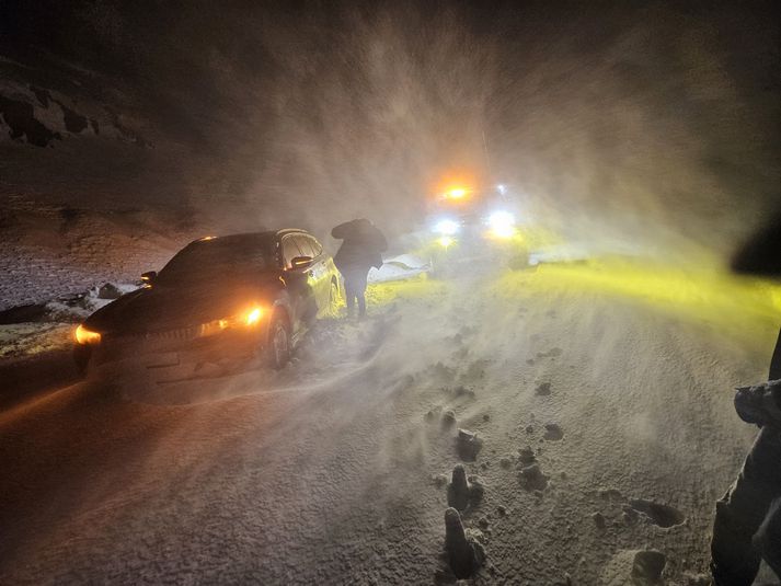 Björgunarsveitin Tálkni var meðal þeirra sem kölluð var út í nótt.