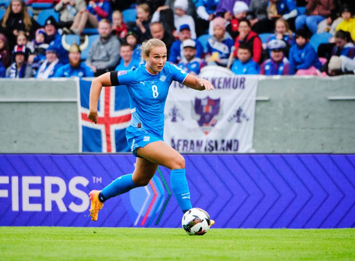 Alexandra Jóhannsdóttir leikur sinn 52. landsleik í dag.