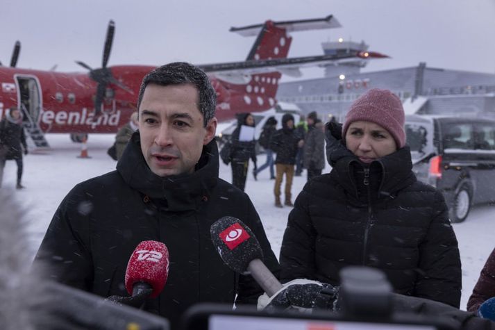 Mútte B. Egede forsætisráðherra Grænlands ásamt Mette Frederiksen forsætisráðherra Danmerkur.