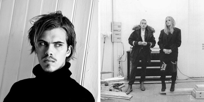 Guðmundur Jörundsson og þau Jóhann Kristófer og Steinunn Eyja.