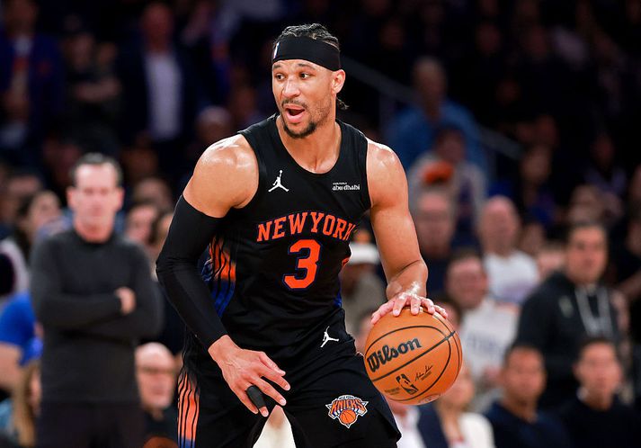 Josh Hart átti stórleik í sigri New York Knicks í gærkvöld.