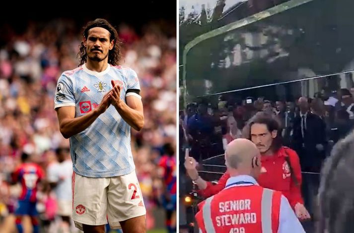 Edinson Cavani var eitthvað illa fyrir kallaður eftir síðasta leikinn fyrir Manchester United.