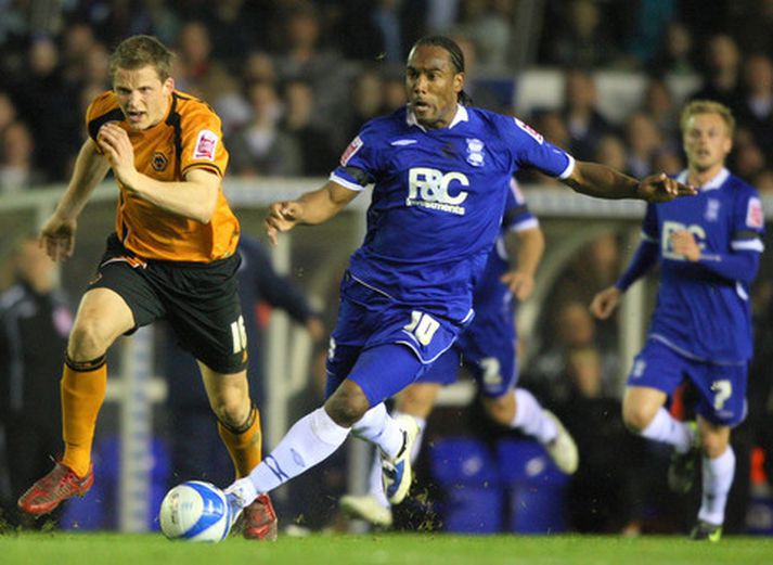 Cameron Jerome í leiknum gegn Wolves í kvöld.