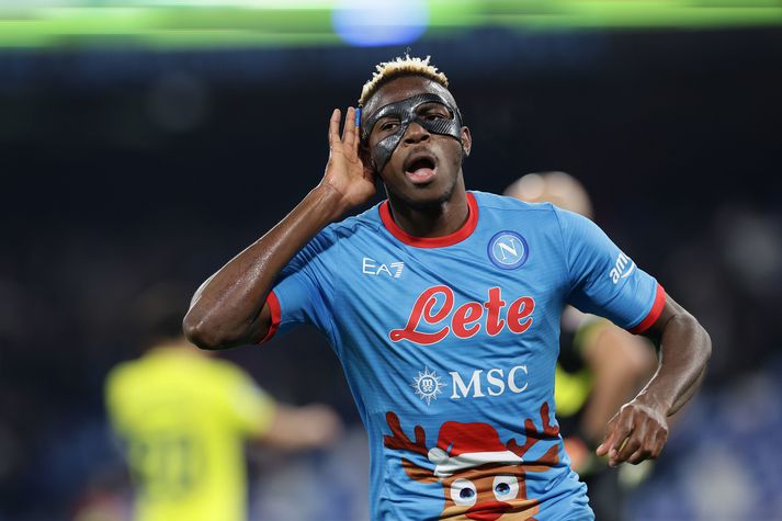 Victor Osimhen skoraði fyrra mark Napoli í kvöld.