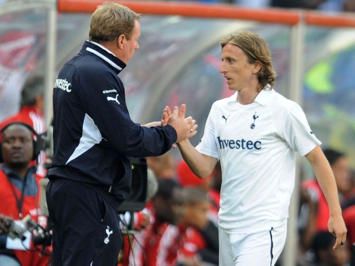 Luka Modric og Harry Redknapp.