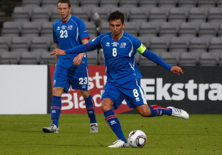 Bjarni Þór Viðarsson í leik með íslenska U-21 liðinu.