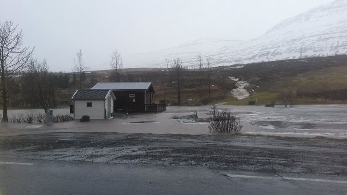 Úrkoma var töluverð á Austurlandi í dag og er von á öðru eins annað kvöld.