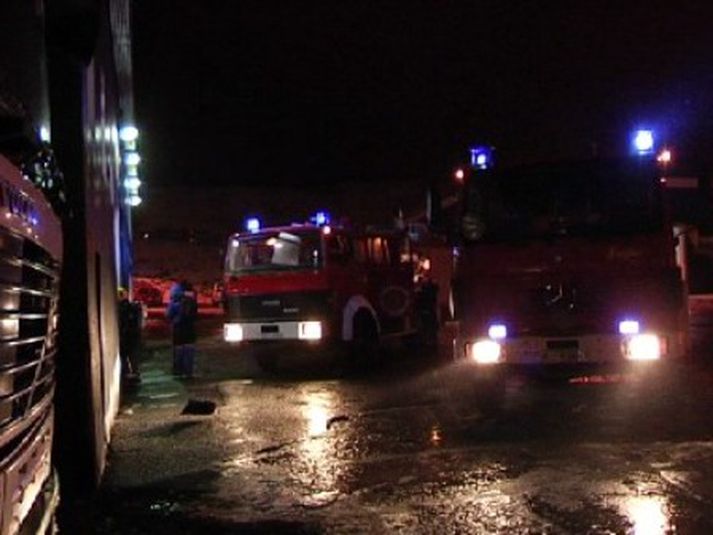 Frá vettvangi í Vestmanneyjum.