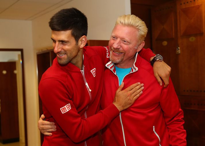 Djokovic og Becker á góðri stundu.