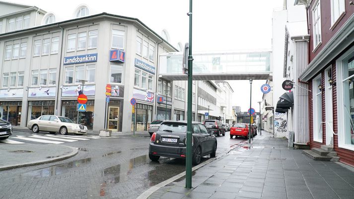Starfsemi Landsbankans sem nú fer fram í 12 húsum í Kvosinni í Reykjavík.