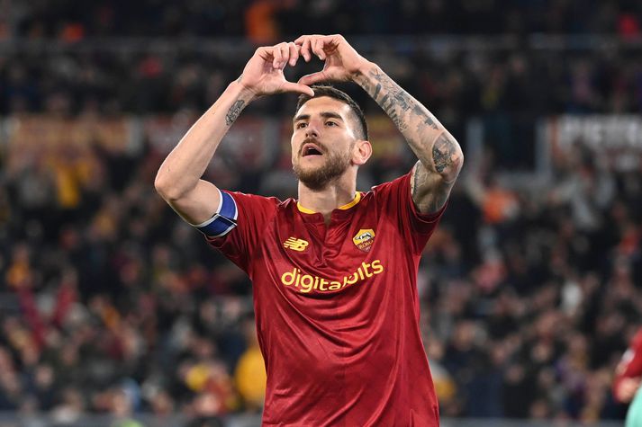 Lorenzo Pellegrini, leikmaður Roma, skoraði eina mark kvöldsins í upphafi leiks.