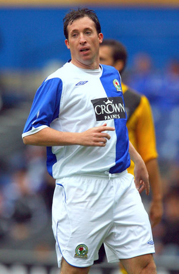 Robbie Fowler í æfingaleik með Blackburn í sumar.