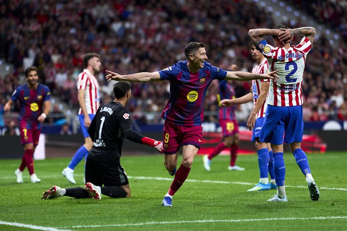 Lewandowski fagnar sigurmarki sínu í kvöld