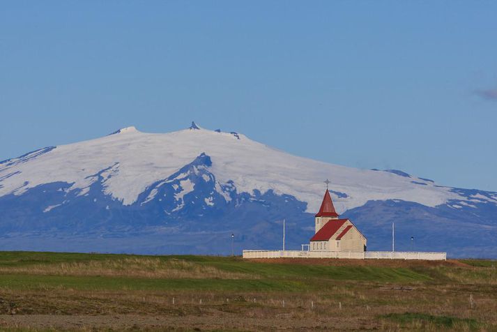 Líkamsleifarnar fundust undan Snæfellsnesi.