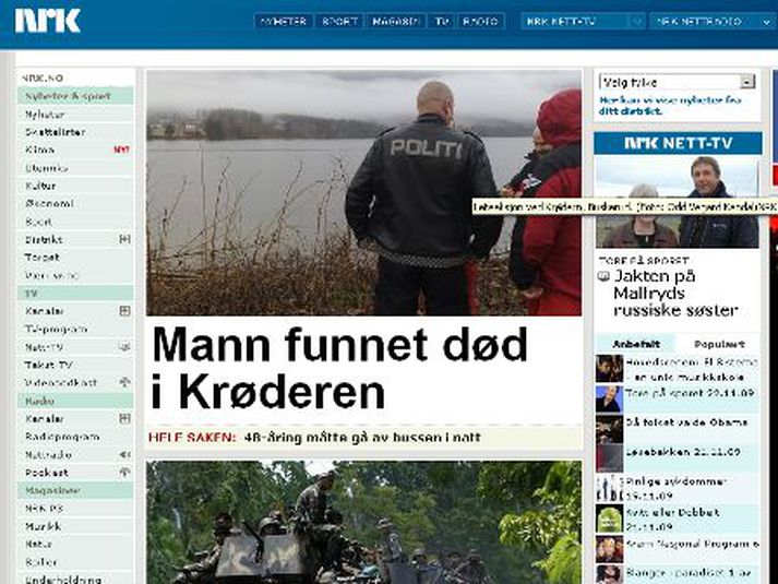 Frétt norska ríkisútvarpsins um málið.