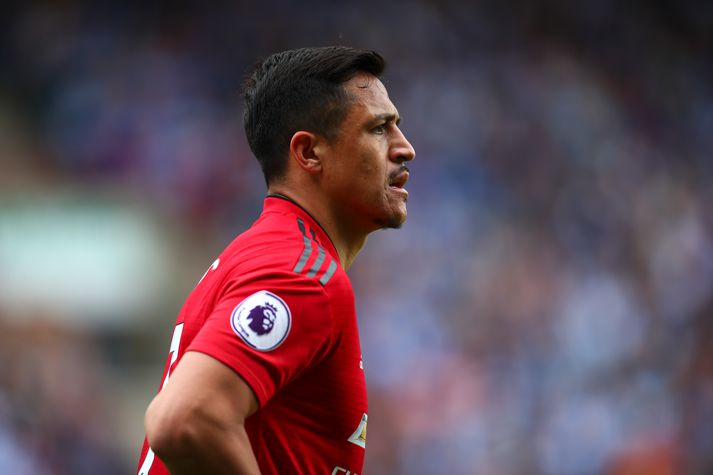 Sanchez í leik með Manchester United á síðustu leiktíð.