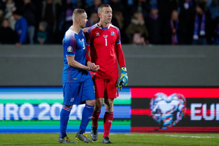 Hannes Þór Halldórsson og Kolbeinn Sigþórsson.