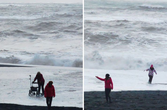 Carlos Galera vakti athygli á stórhættulegu athæfi kvennanna inn á hópnum  „Stupid things people do in Iceland“.