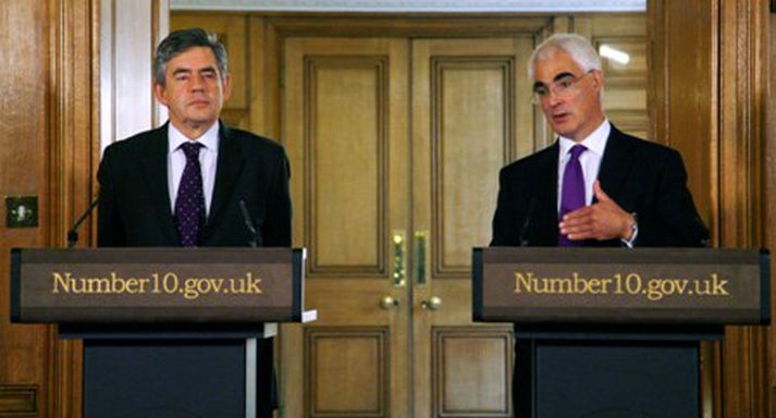 Gordon Brown og Alistair Darling eru ekki í hópi Íslandsvina þessi dægrin.