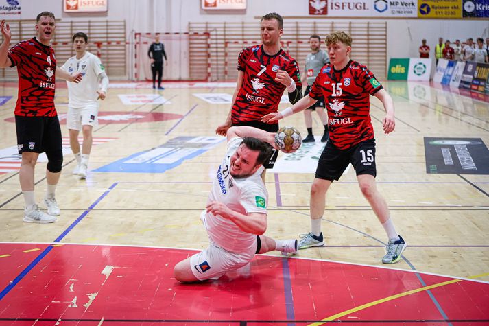 Sveinn José Rivera skoraði átta mörk fyrir Eyjamenn í dag