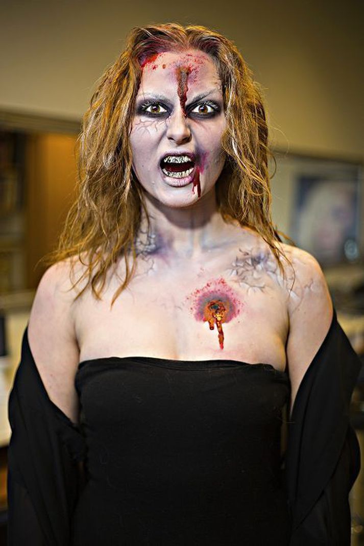 Zombie-förðun ætti að vera mjög vinsæl um helgina.