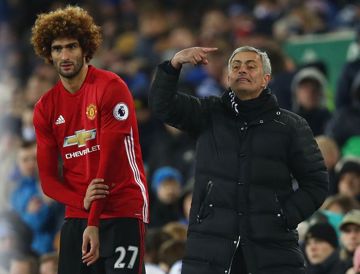 Fellaini var fastamaður í liði Man. United er sá portúgalski var við stjórnvölinn.