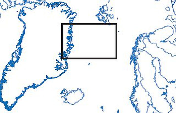 Svæðið er milli Svalbarða og Jan Mayen utan 200 mílna lögsögu Grænlands.