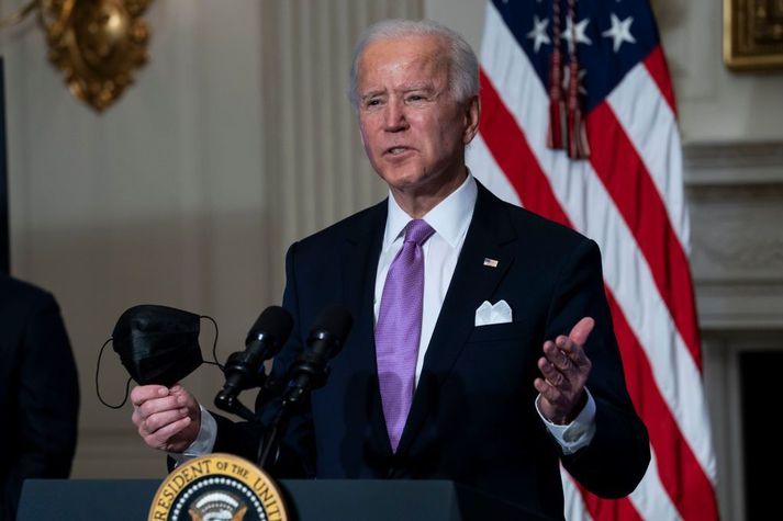 Joe Biden hefur sagt markmiðið vera að ná að bólusetja 100 milljónir Bandaríkjamanna á fyrstu hundrað dögum sínum í embætti.