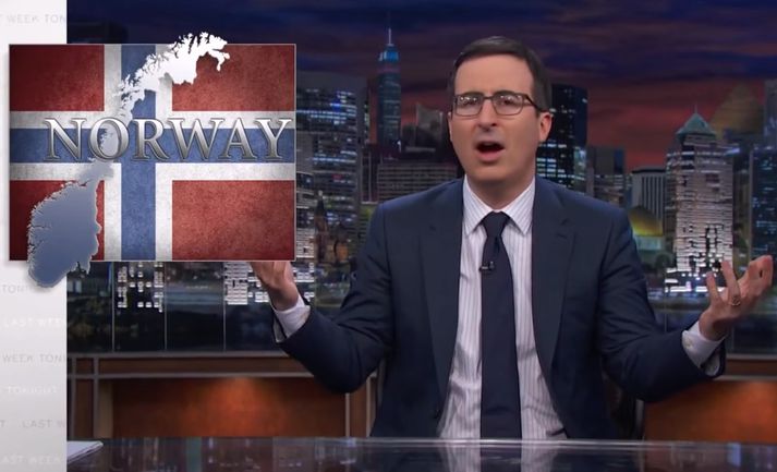 John Oliver kynnir meðal annars Noreg til leiks.