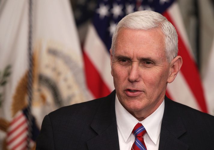 Mike Pence, fyrrverandi varaforseti Bandaríkjanna og brátt hlaðvarpsstjórnandi.