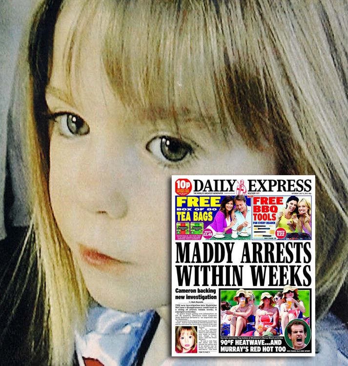 Daily Express segir líklegt að einhverjir verði handteknir vegna nýrra sönnunargagna í máli Madeleine McCann.