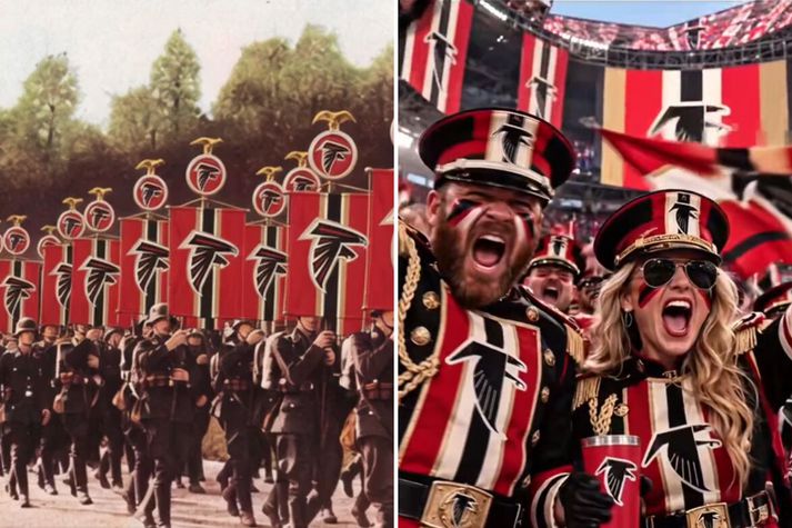 Þýskalands nasismans kemur við sögu í gríni netverja að nýju merki Atlanta Falcons.