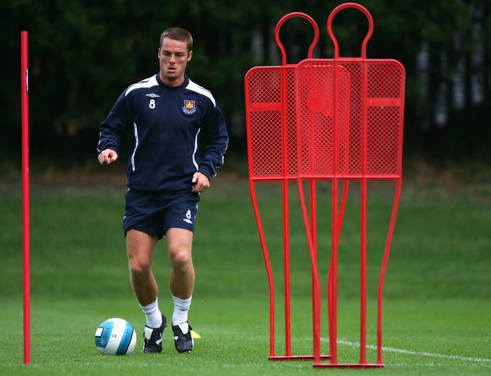 Scott Parker á æfingu með West Ham.