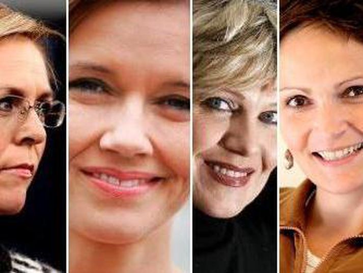 Jóhanna Vigdís Hjaltadóttir, Kolbrún Björnsdóttir, Edda Andrésdóttir og Lóa Pind Aldísardóttir eru m.a. tilnefndar. MYNDIR/365