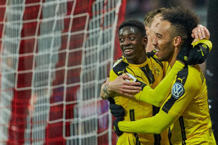 Aubameyang og Dembele léku saman hjá Dortmund