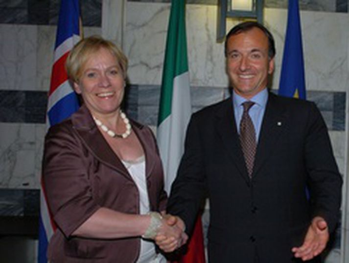 Ingibjörg Sólrún og Frattini.