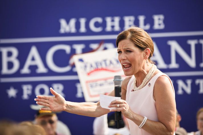 Michele Bachmann sækist eftir því að verða forsetaefni Repúblikana.