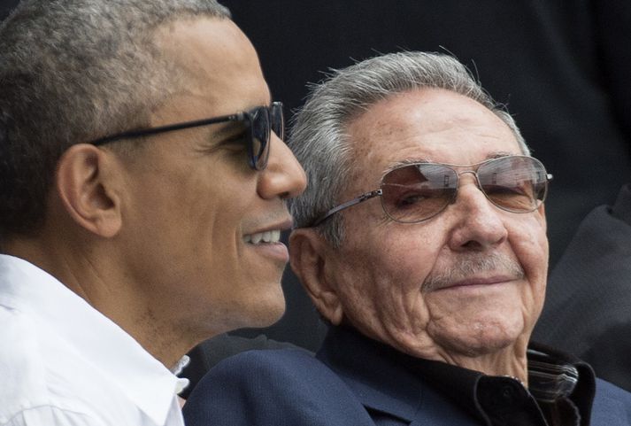 Barack Obama og Raúl Castro, forseti Kúbu, í Havana í mars í fyrra.