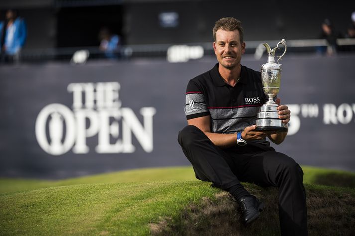 Stenson með Claret Jug eftir að hafa unnið Opna breska.