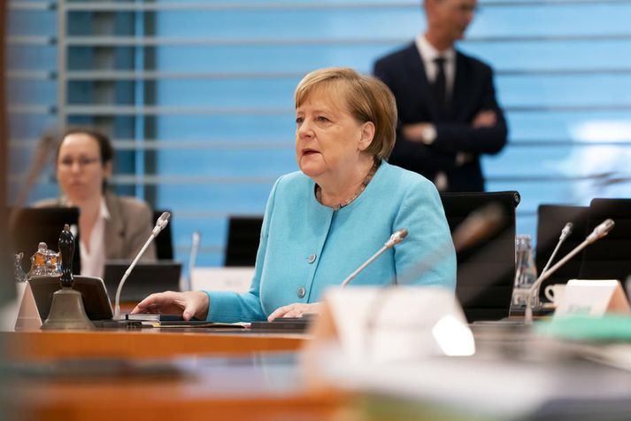 Angela Merkel Þýskalandskanslari.