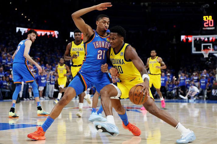 Hinn ungi Bennedict Mathurin var frábær með Indiana Pacers í nótt og kom sér í fámennan hóp með goðsögnum.