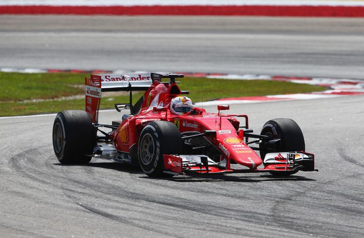 Vettel vann verðskuldaða keppni í dag. Það gekk allt upp fyrir Ferrari.