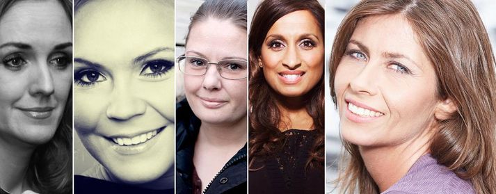 Lára Björg, Tinna, Margrét, Yesmine og Díana.
