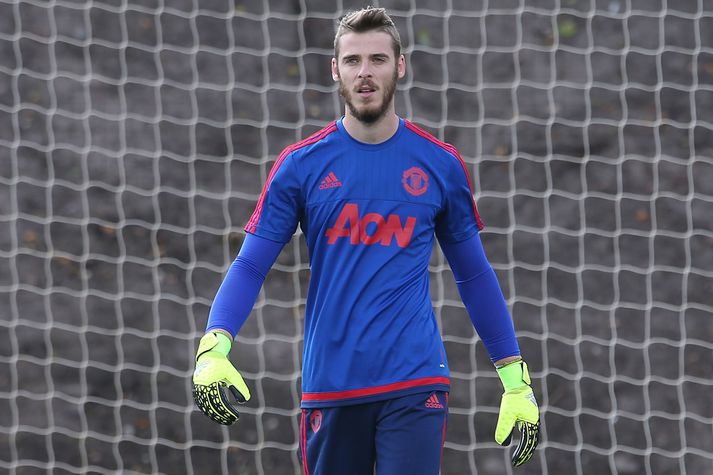 De Gea á æfingu með Manchester United á dögunum.